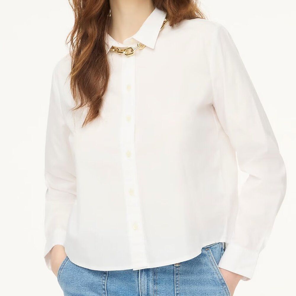 J. Crew Modern Women's Button-Up Shirt 2XL White